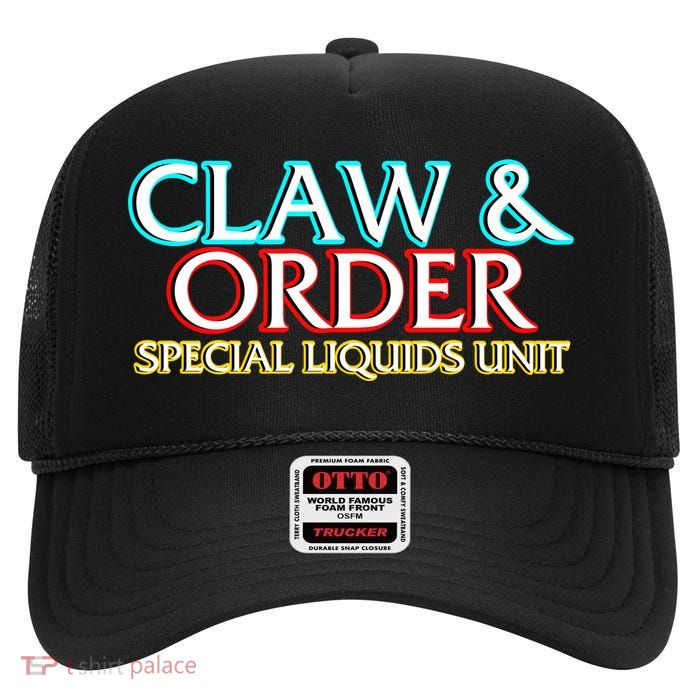 Claw & Order Special Liquids Unit High Crown Mesh Back Trucker Hat