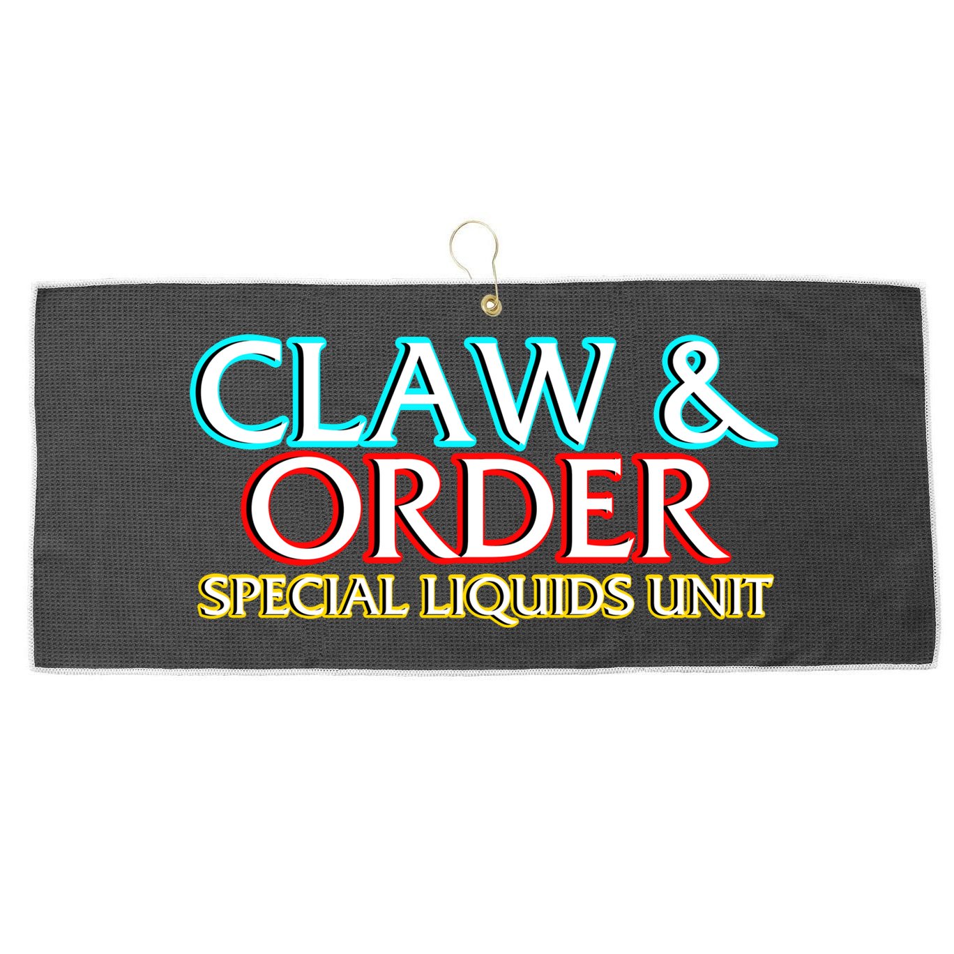 Claw & Order Special Liquids Unit Large Microfiber Waffle Golf Towel