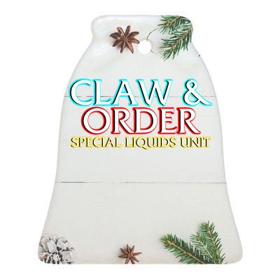 Claw & Order Special Liquids Unit Ceramic Bell Ornament