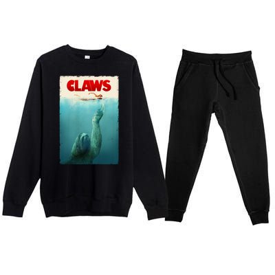 Claws Sloth Premium Crewneck Sweatsuit Set