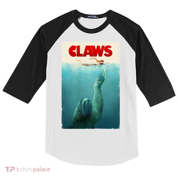 Claws Sloth Kids Colorblock Raglan Jersey