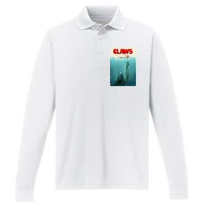 Claws Sloth Performance Long Sleeve Polo