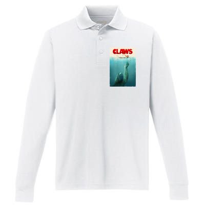 Claws Sloth Performance Long Sleeve Polo