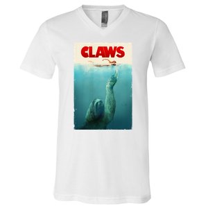 Claws Sloth V-Neck T-Shirt