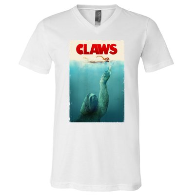 Claws Sloth V-Neck T-Shirt