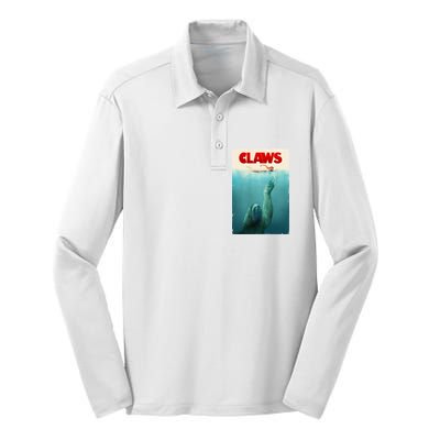 Claws Sloth Silk Touch Performance Long Sleeve Polo