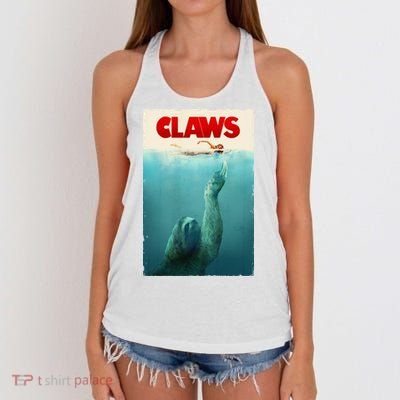Claws Sloth Women's Knotted Racerback Tank