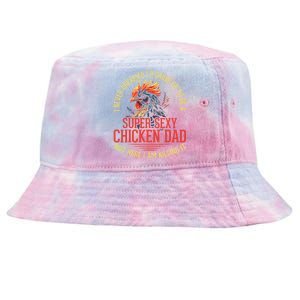 Chicken Lover Best Dad Ever Chicken Farmer Fathers Day Tie-Dyed Bucket Hat