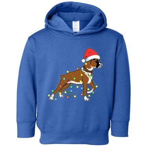 Christmas Lights Boxer Dog Lover Funny Gift Toddler Hoodie