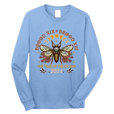 Cicada Lover Brood Xix Brood Xiii Year Of The Cicada 2024 Long Sleeve Shirt