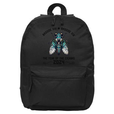 Cicada Lover Brood Xix Brood Xiii Year Of The Cicada 2024 16 in Basic Backpack