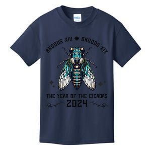 Cicada Lover Brood Xix Brood Xiii Year Of The Cicada 2024 Kids T-Shirt