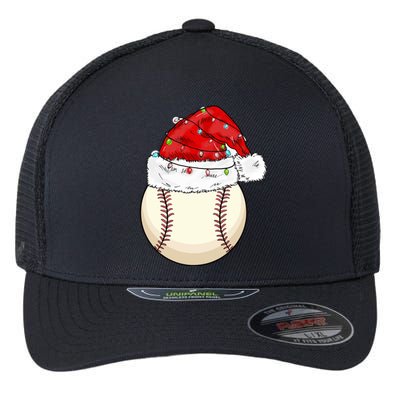 Christmas Lights Baseball Santa Hat Catcher Pitcher Pj Gift Flexfit Unipanel Trucker Cap