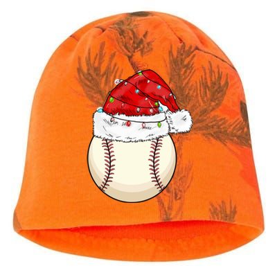 Christmas Lights Baseball Santa Hat Catcher Pitcher Pj Gift Kati - Camo Knit Beanie