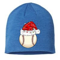 Christmas Lights Baseball Santa Hat Catcher Pitcher Pj Gift Sustainable Beanie