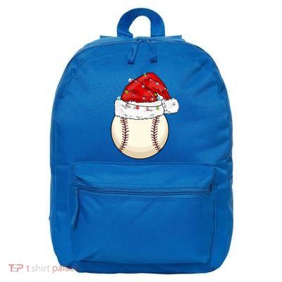 Christmas Lights Baseball Santa Hat Catcher Pitcher Pj Gift 16 in Basic Backpack