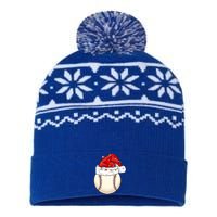 Christmas Lights Baseball Santa Hat Catcher Pitcher Pj Gift USA-Made Snowflake Beanie