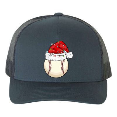 Christmas Lights Baseball Santa Hat Catcher Pitcher Pj Gift Yupoong Adult 5-Panel Trucker Hat