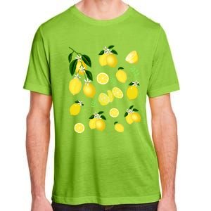 Cute Lemon Botanical Gardening Summertime Lemon Lover Gift Adult ChromaSoft Performance T-Shirt