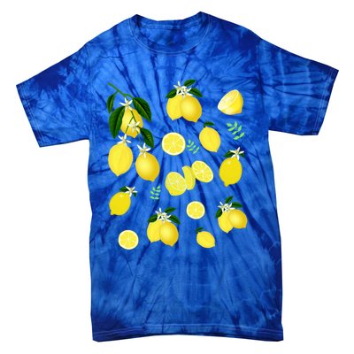 Cute Lemon Botanical Gardening Summertime Lemon Lover Gift Tie-Dye T-Shirt