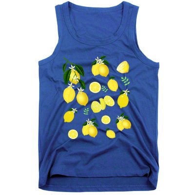 Cute Lemon Botanical Gardening Summertime Lemon Lover Gift Tank Top