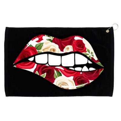 Cool Lips Bite MeRoses Valentine DayMothers Day Gift Grommeted Golf Towel