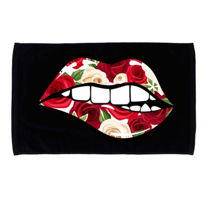 Cool Lips Bite MeRoses Valentine DayMothers Day Gift Microfiber Hand Towel