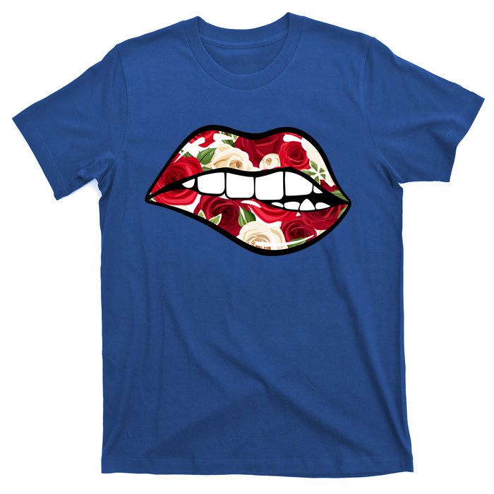 Cool Lips Bite MeRoses Valentine DayMothers Day Gift T-Shirt