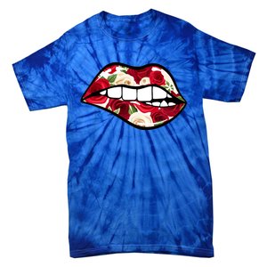 Cool Lips Bite MeRoses Valentine DayMothers Day Gift Tie-Dye T-Shirt