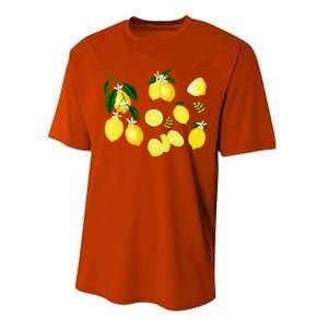 Cute Lemon Botanical Gardening Summertime Lemon Lover Great Gift Performance Sprint T-Shirt