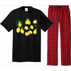 Cute Lemon Botanical Gardening Summertime Lemon Lover Great Gift Pajama Set