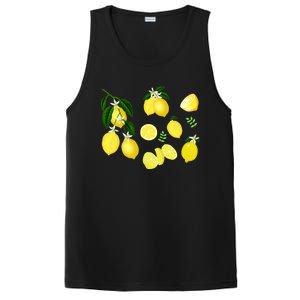 Cute Lemon Botanical Gardening Summertime Lemon Lover Great Gift PosiCharge Competitor Tank