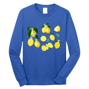 Cute Lemon Botanical Gardening Summertime Lemon Lover Great Gift Long Sleeve Shirt