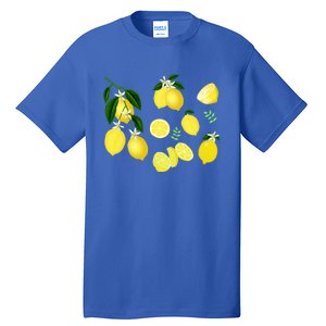 Cute Lemon Botanical Gardening Summertime Lemon Lover Great Gift Tall T-Shirt