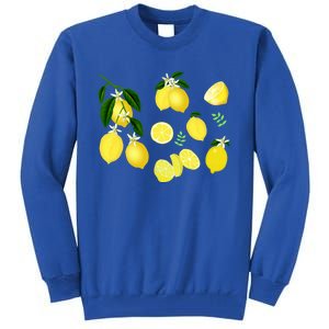 Cute Lemon Botanical Gardening Summertime Lemon Lover Great Gift Tall Sweatshirt