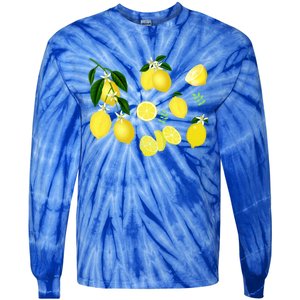 Cute Lemon Botanical Gardening Summertime Lemon Lover Great Gift Tie-Dye Long Sleeve Shirt