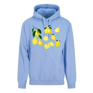 Cute Lemon Botanical Gardening Summertime Lemon Lover Great Gift Unisex Surf Hoodie