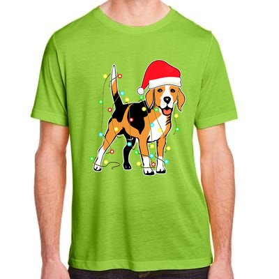 Christmas Lights Beagle Dog Lover Funny Xmas Gift Adult ChromaSoft Performance T-Shirt