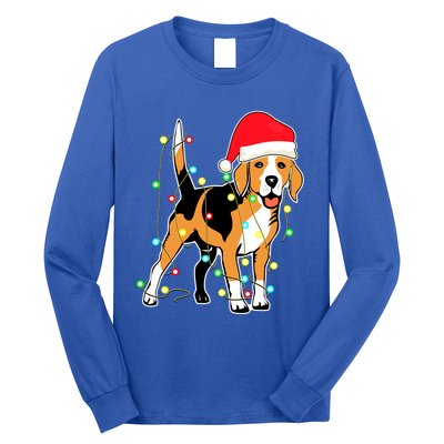 Christmas Lights Beagle Dog Lover Funny Xmas Gift Long Sleeve Shirt