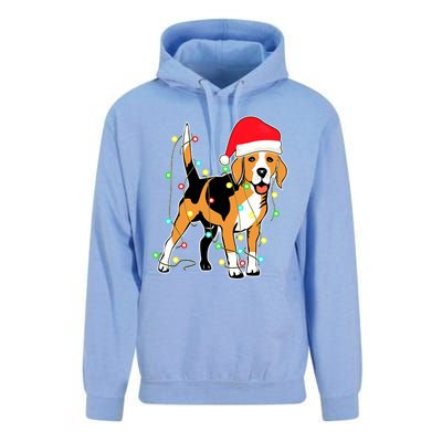 Christmas Lights Beagle Dog Lover Funny Xmas Gift Unisex Surf Hoodie