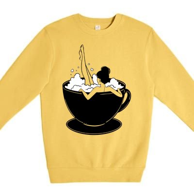 Coffee Lovers Bubble Bath Premium Crewneck Sweatshirt