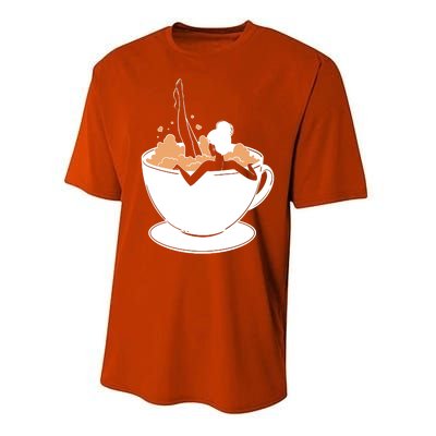 Coffee Lovers Bubble Bath Performance Sprint T-Shirt