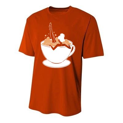 Coffee Lovers Bubble Bath Youth Performance Sprint T-Shirt