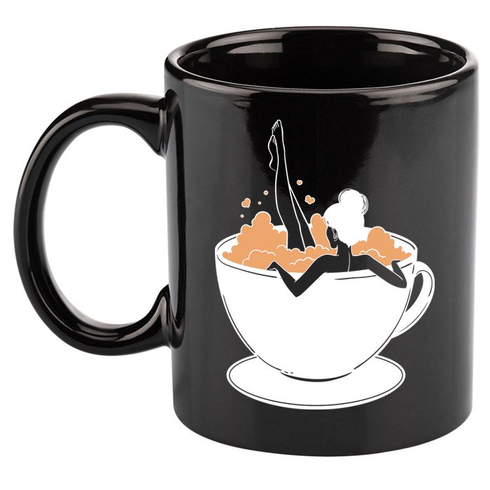 Coffee Lovers Bubble Bath 11oz C Handle Ceramic Mug