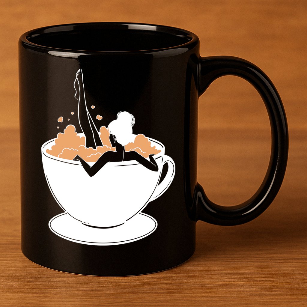 Coffee Lovers Bubble Bath 11oz C Handle Ceramic Mug