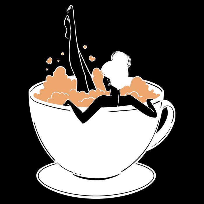 Coffee Lovers Bubble Bath Drawstring Bag
