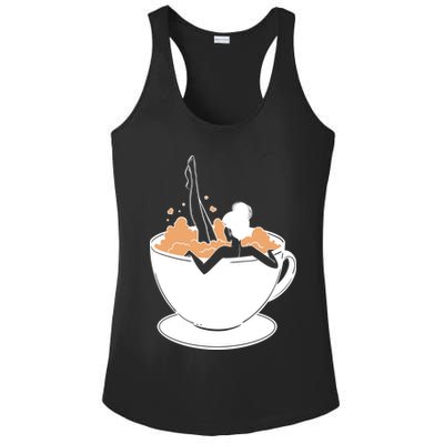 Coffee Lovers Bubble Bath Ladies PosiCharge Competitor Racerback Tank