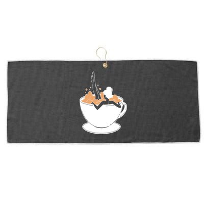 Coffee Lovers Bubble Bath Large Microfiber Waffle Golf Towel