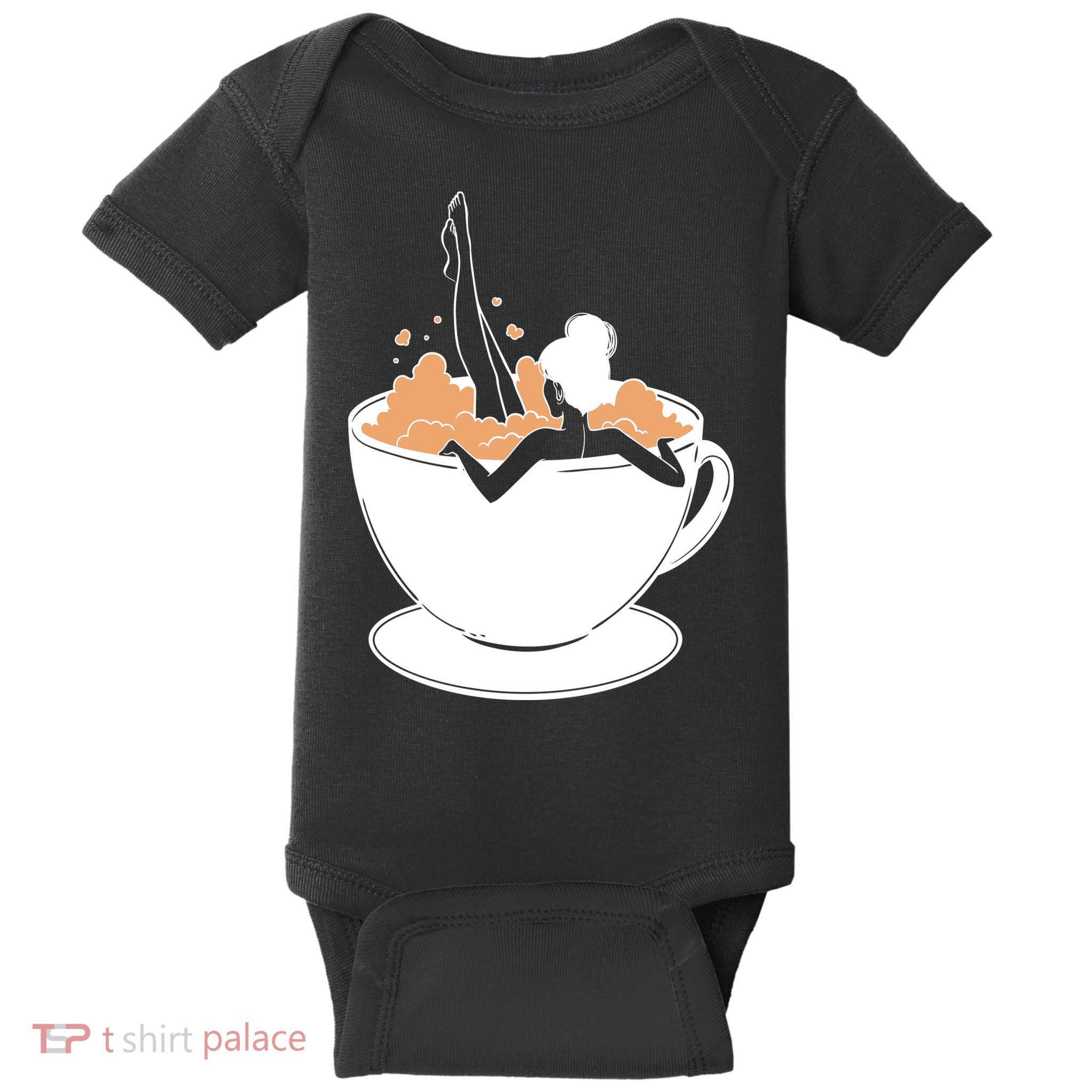 Coffee Lovers Bubble Bath Baby Bodysuit