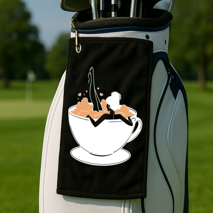 Coffee Lovers Bubble Bath Golf Towel